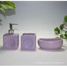 2016 Hot sale 3 pcs bathroom set ceramic bath accessory